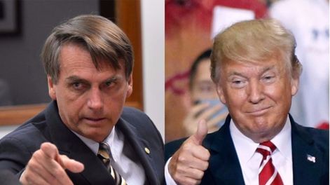 Trump promete cooperación militar con Brasil