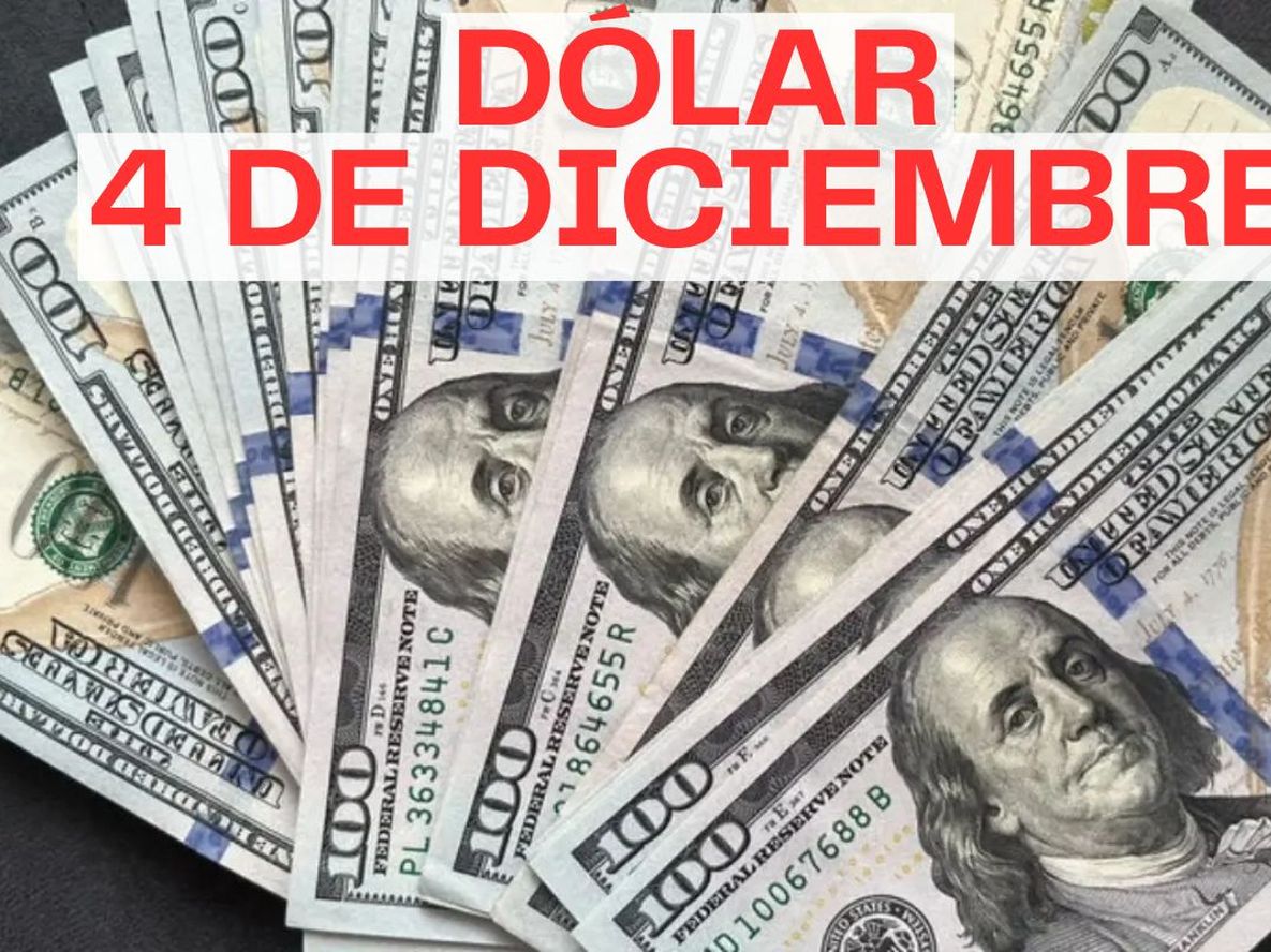 Está confirmado el precio que tendrá el dólar cuando abran los bancos este jueves 4 de diciembre