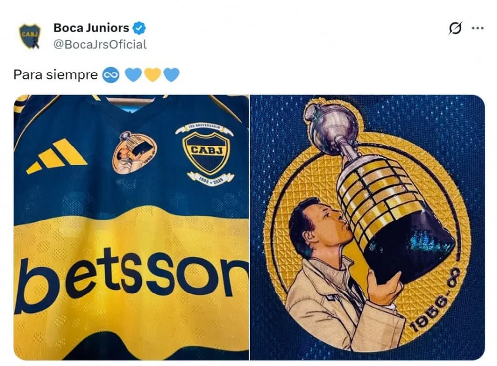 La camiseta especial de Boca en honor a Miguel &Aacute;ngel Russo.&nbsp;
