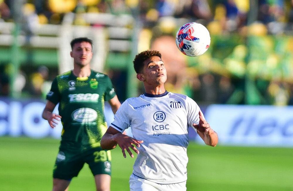 Diego Valoyes, delantero de Talleres, en el partido ante Defensa y Justicia por la Liga Profesional. (Federico López Claro)