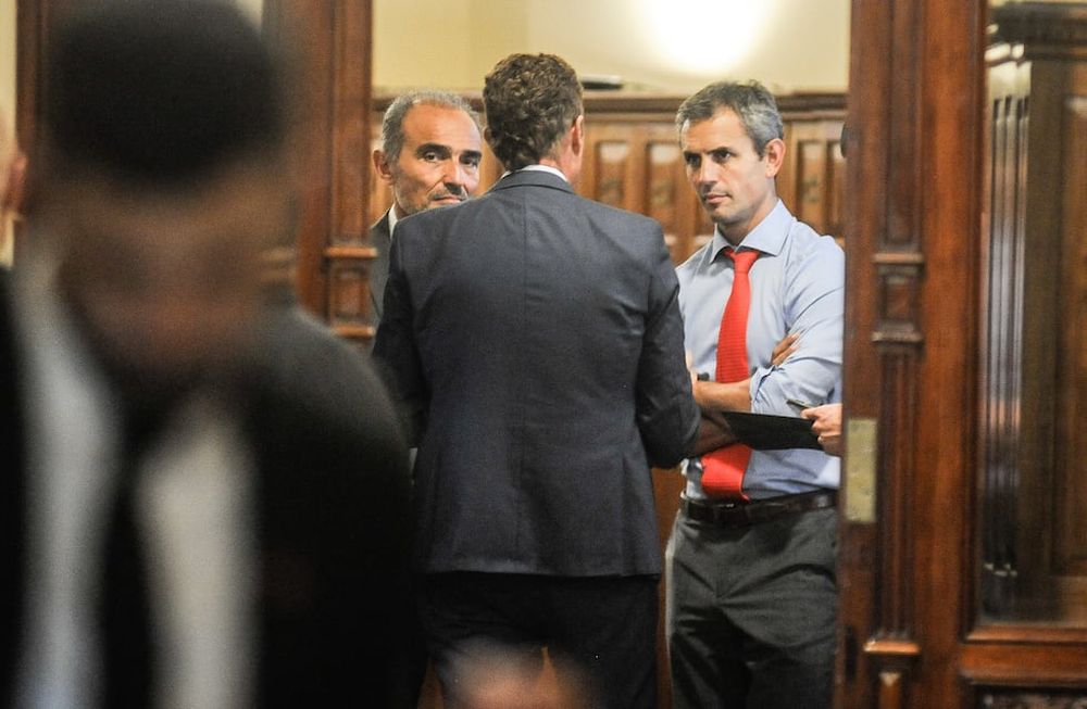 El presidente de la Cámara de Diputados confirmó que a pedido de Milei presentarán un proyecto para no aumentarse los salarios. Foto: Federico Lopez ClaroMartín Menem y Lule MenemGarcia Aresca ( espalda)