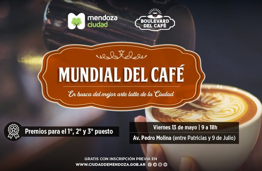 Imperdible: este viernes llega el primer Mundial del Café a la Ciudad de Mendoza