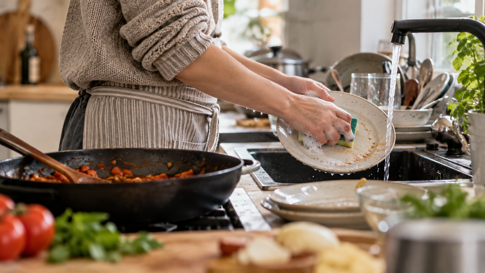 Especialistas en psicología explican Quienes lavan los platos mientras cocinan pueden no estar siendo simplemente organizados, sino intentando evitar que las pequeñas tareas se acumulen (1)