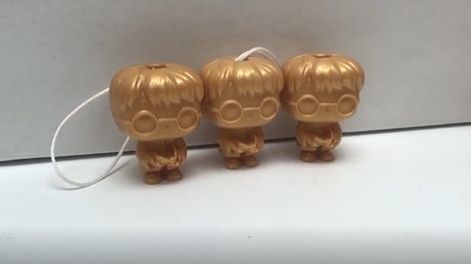 Tres Funkos dorados de Harry Potter 