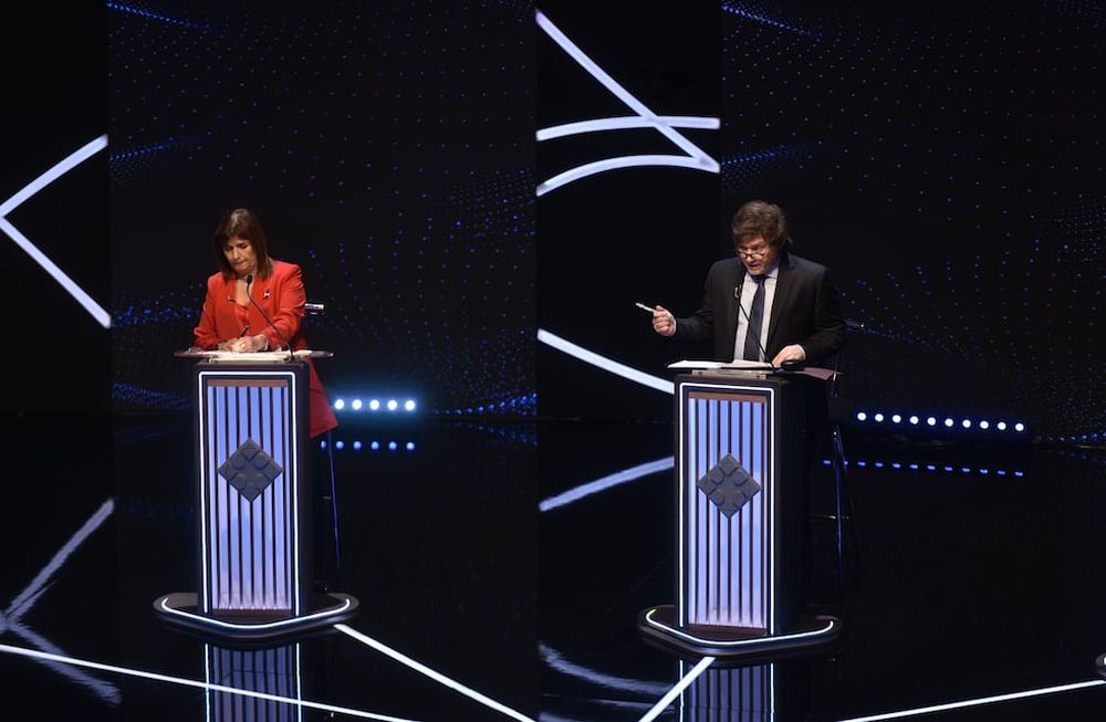 Los cruces del segundo debate presidencial. (Foto: Clarín)