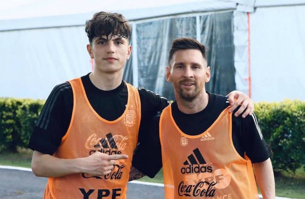 Garnacho y su sueño de jugar al lado de Messi en la selección (Instagram)