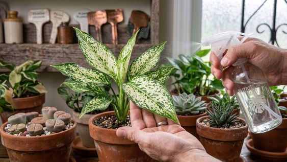 rociar las plantas de tu casa con una mezcla de agua y sal: por que los expertos lo recomiendan para quitarle el color amarillo a las hojas