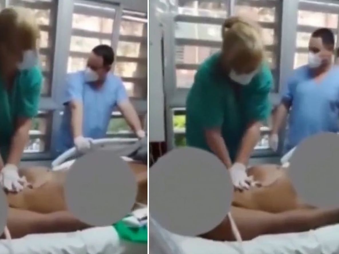 Médicos y enfermeros se filmaron mientras reanimaban a un paciente entre carcajadas. Foto: Web