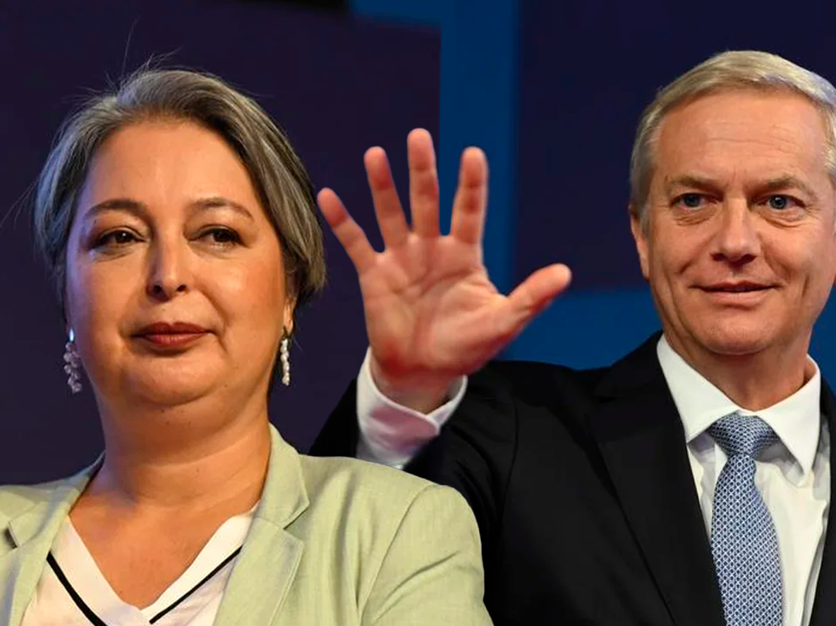 Elecciones en Chile: la candidata del oficialismo Jeannete Jara (izq.) y el republicano José Antonio Kast (der.).