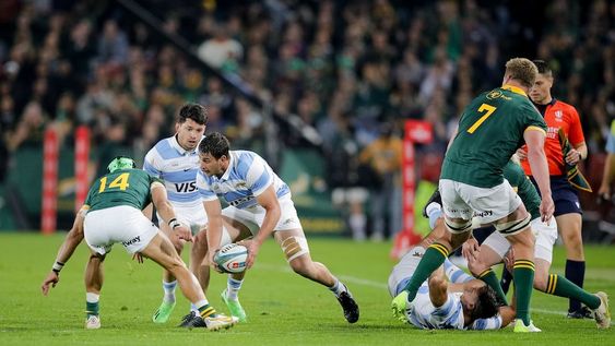 Los Pumas cayeros ante Sudáfrica en la última fecha del Rugby Championship / Prensa UAR.Juan Martín González fue una de las figuras de Argentina.