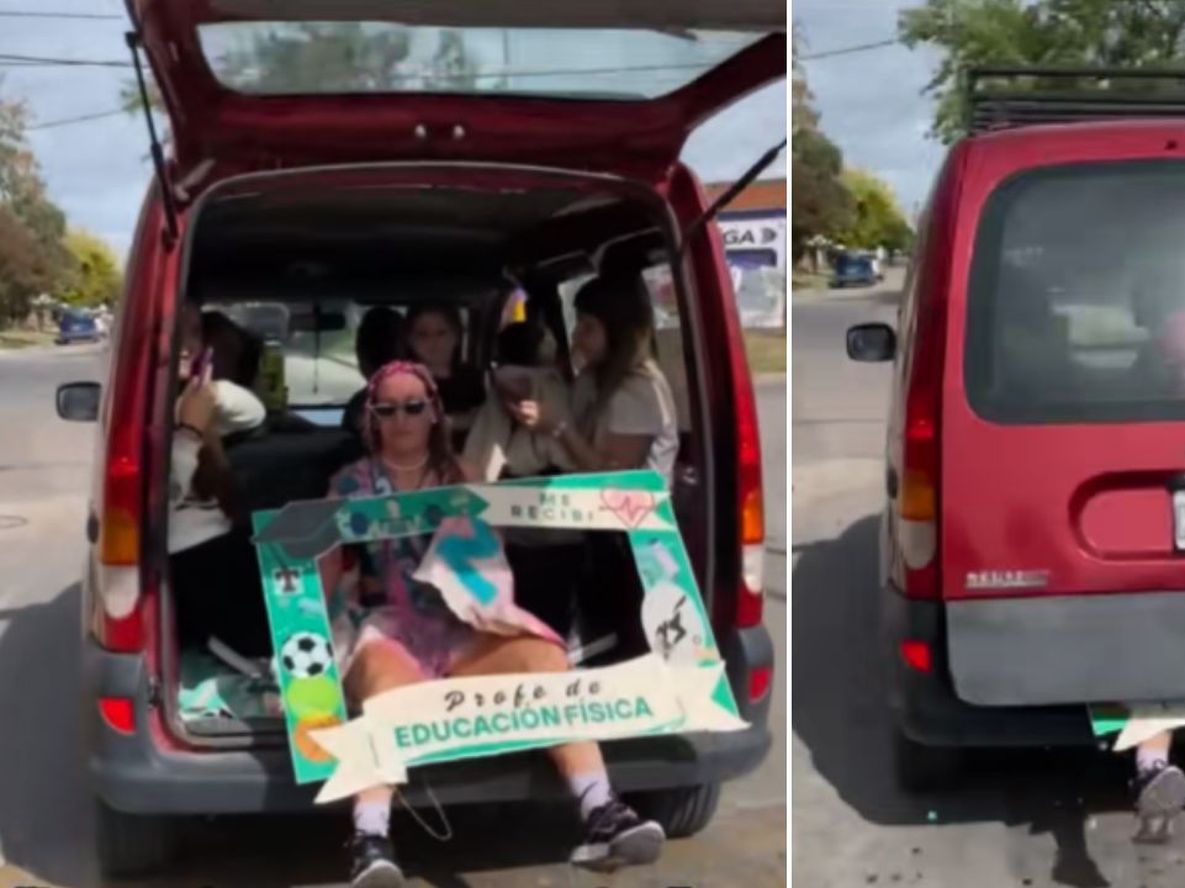 Viral en TikTok: festejaba su recibida, pero un accidente la dejó en el hospital.