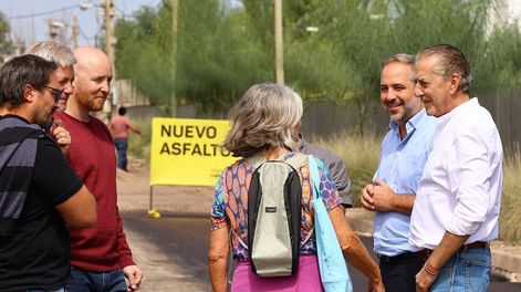 Stevanato y Allasino recorrieron las obras en la calle Vieytes