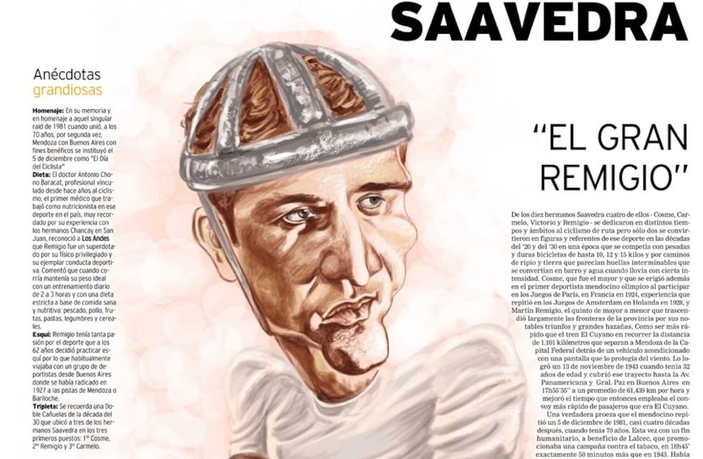 Remigio Saavedra, el mendocino por el que hoy se festeja el Día del Ciclista