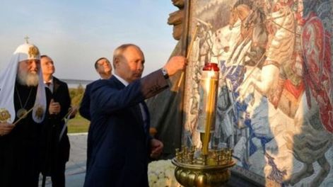 Los Andes | Putin inaugura un monumento gigante del legendario príncipe ruso Alejandro Nevsky. Gentileza / www.swissinfo.ch