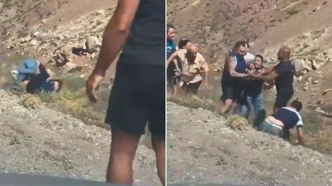 Intentó colarse y generó una Intensa pelea en la fila del Paso Cristo Redentor.