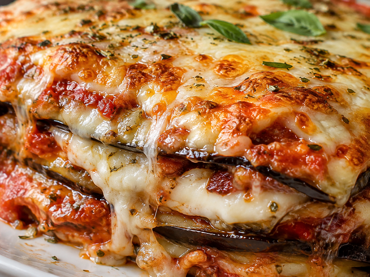 Con 3 berenjenas, queso muzzarella y albahaca fresca: cómo hacer una lasagna liviana y nutritiva en casa
