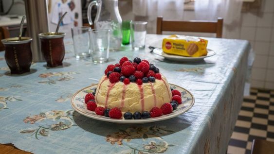 El budín helado de vainilla y frutos rojos es una receta práctica que mezcla el sabor dulce y ácido al mismo tiempo con un bocado que se deshace.
