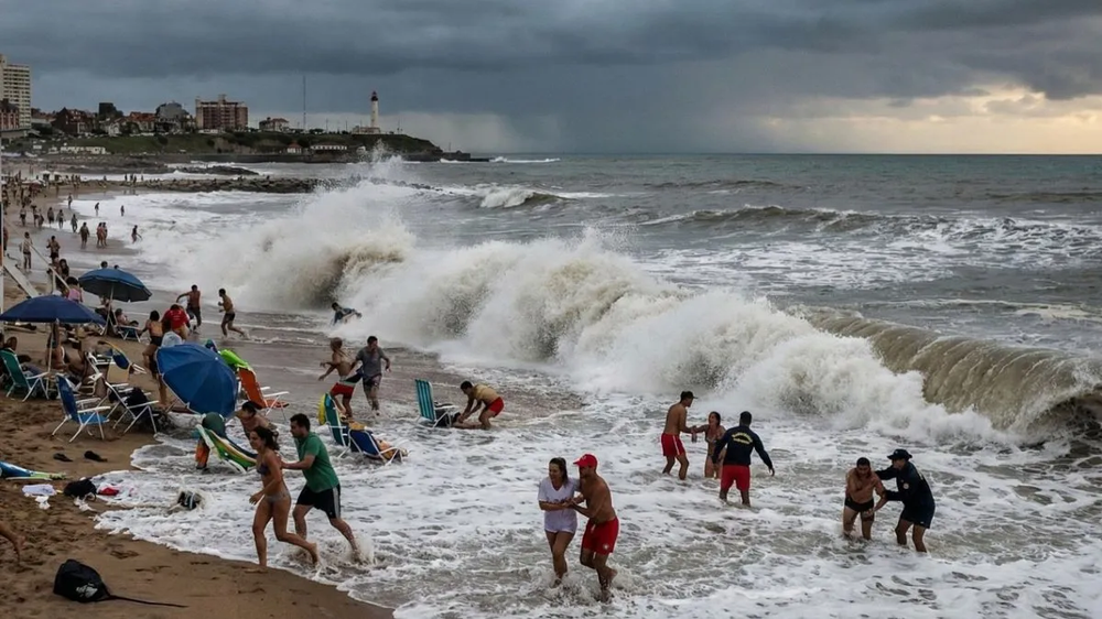 Así fue el meteotsunami en la Costa Atlántica