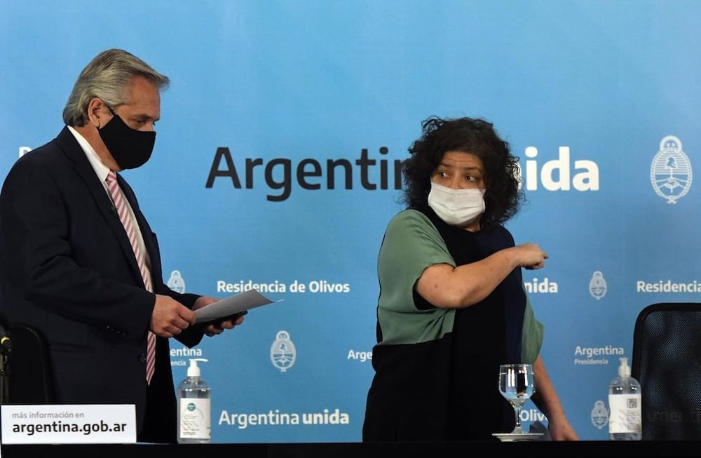 Carla Vizzotti y Alberto Fernández - Archivo Clarín