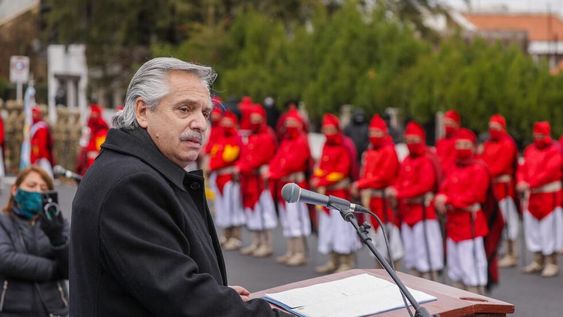 El presidente Alberto Fernández participó del aniversario del fallecimiento del general Martín Miguel de Güemes en Salta. Gentileza Presidencia