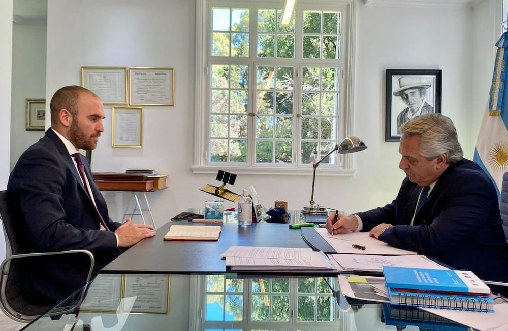 Martín Guzmán y Alberto Fernández - Archivo