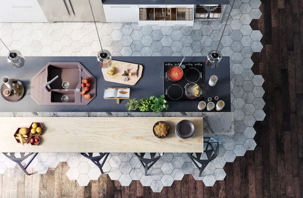 Sorprendentes texturas y materiales exclusivos para cocinas