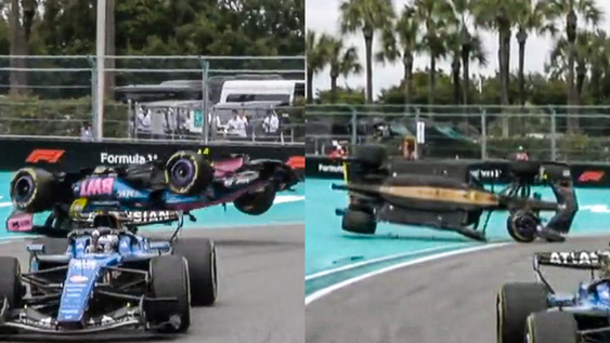 El espectacular vuelco de Pierre Gasly en Miami: el piloto de Alpine salió ileso tras un choque violento.