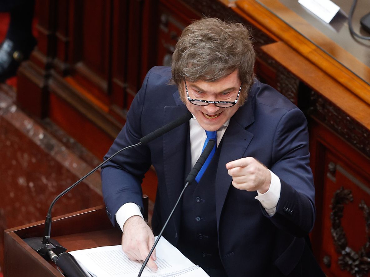 El presidente Javier Milei en la Asamblea Legislativa 2026