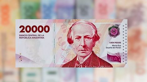 El Banco Central aseguró que el nuevo billete de $ 20.000 llegará a finales e octubre. Imagen ilustrativa