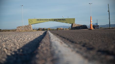 El ingreso de San Rafael por la Ruta Nacional 143.&nbsp;