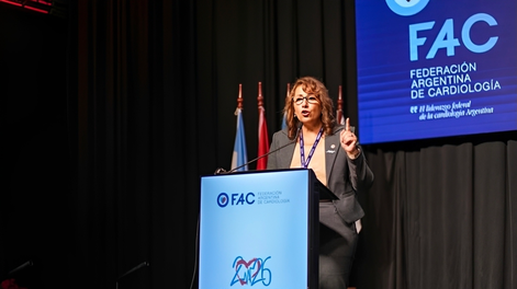 La Dra. Mildren del Sueldo es la actual presidenta de la Federación Argentina de Cardiología (FAC)