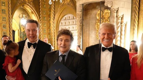 Elon Musk, Javier Milei, Donald Trump