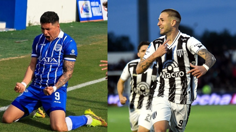 Martín Pino y Agustín Módica, el grito de gol que une a Mendoza. Los delanteros del Tomba y el Lobo son los máximos artilleros de la Primera Nacional y la Liga Profesional, hoy marca registrada del fútbol mendocino.
