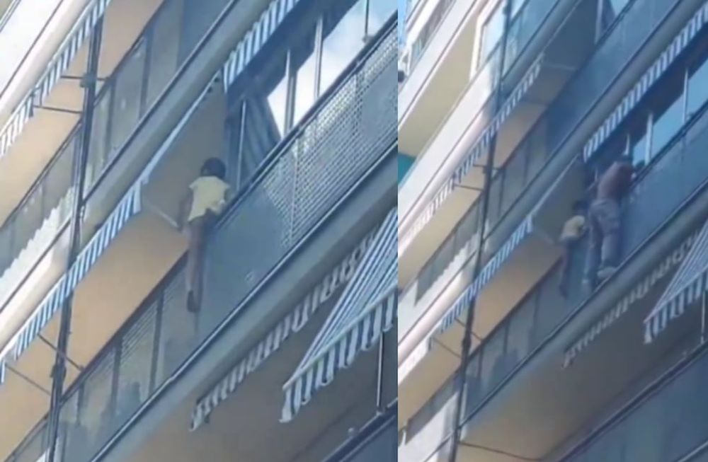 El joven obrero logró rescatar al niño.