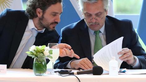 Santiago Cafiero y Alberto Fernández (Archivo)