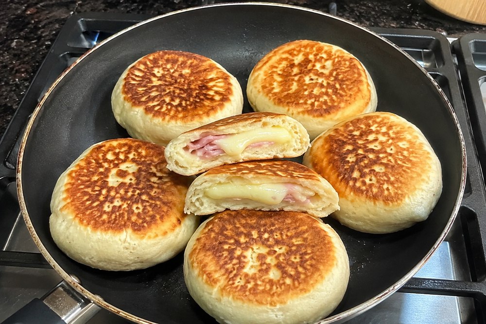 pan relleno sartén