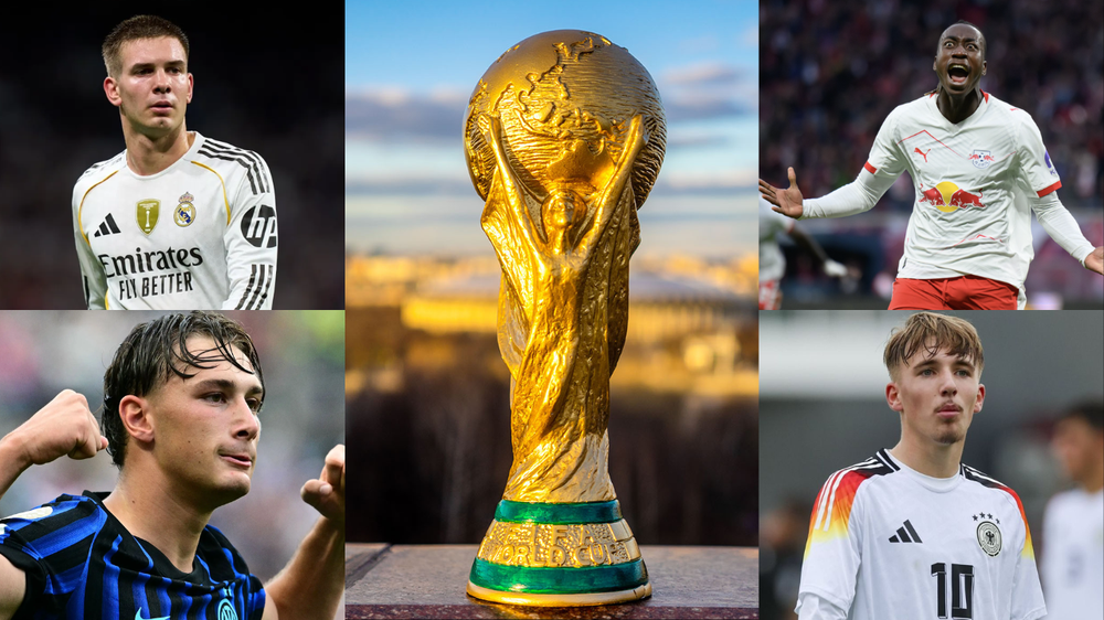 Franco Mastantuono, Francesco Pio Esposito, Yan Diomande y Lennart Karl, cuatro de las grande spromesas para el Mundial 2026.