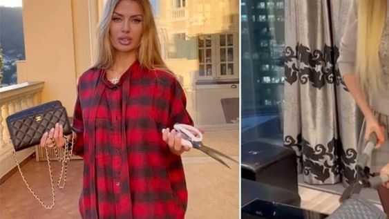Influencers rusos decidieron cortar sus bolsas Chanel como protesta luego de que la marca decidiera no vender sus productos a Rusia.