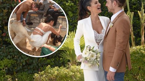 Silvina Escudero mostró el momento especial de su casamiento en el que participaron sus perros.