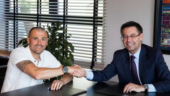 Luis Enrique y Dani Alves renovaron su vínculo con el Barcelona