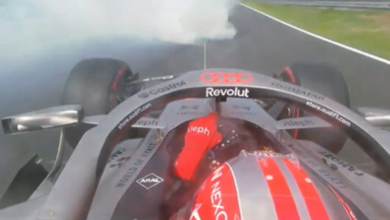 Nico Hülkenberg reaccionó en milésimas de segundo ante el trompo de Gabriel Bortoleto.