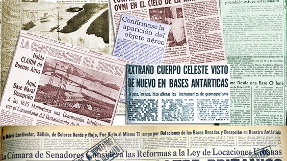Algunos de los medios que difundieron la noticia de que los gobiernos de Chile y de Argentina afirmaban haber avistado ovnis.