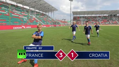 ¡Genial! Un grupo de niños recreó a la perfección la final del Mundial