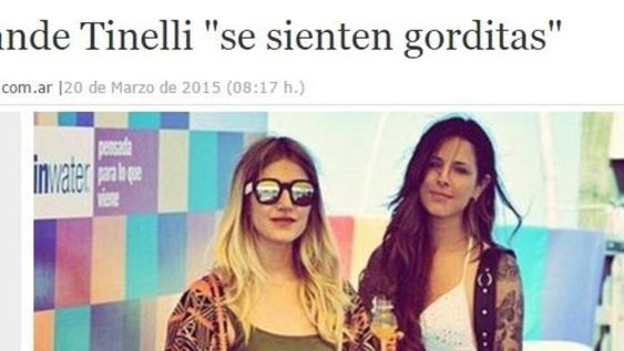 Candelaria Tinelli le contestó por Twitter a una revista que dice que se siente gordita