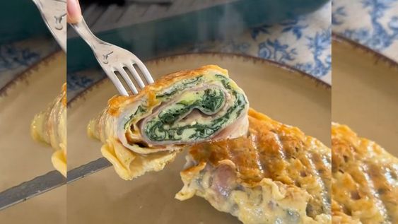 como hacer deliciosos arrolladitos de jamon, queso y espinaca: sin harinas y en solo 15 minutos