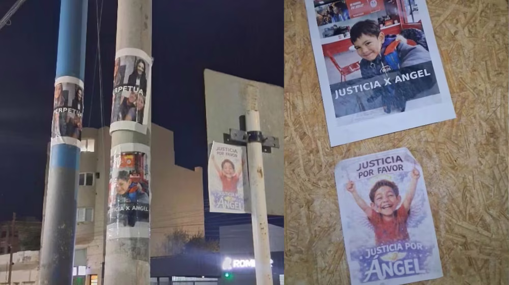 Familiares del pequeño empapelaron la ciudad pidiendo justicia.