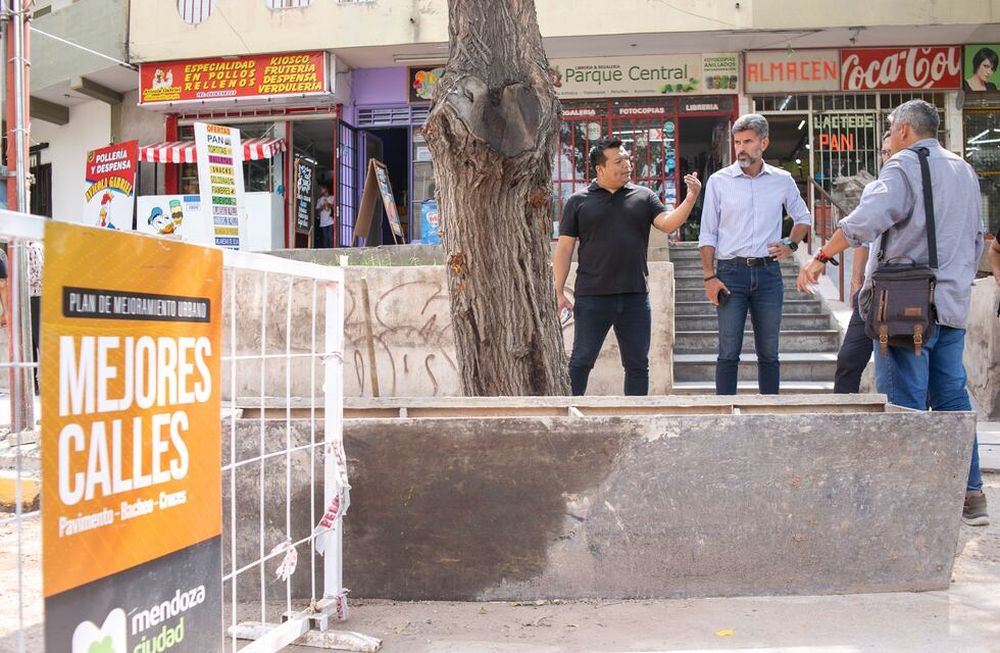 Avanzan las obras de reconstrucción de veredas en calle Pellegrini