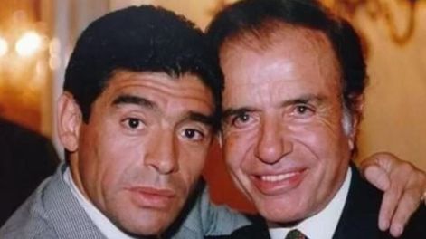 Menem y Maradona juntos