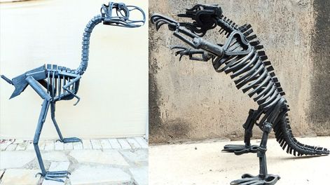 arte prehistorico y reciclaje: inaugura una muestra de paleoarte en el museo cornelio moyano