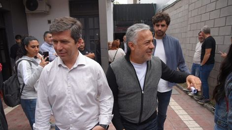 Andrés Lombardi, Alfredo Cornejo y Natalio Mema. El cornejismo confirmó que va por la suspensión de las PASO.